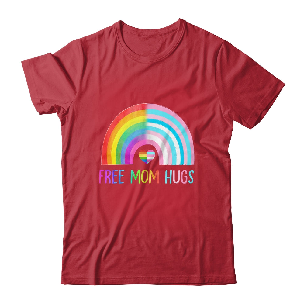 Free Mom Hugs Gay Pride LGBTQ LGBT Rainbow Mothers Day Shirt & Tank Top | siriusteestore