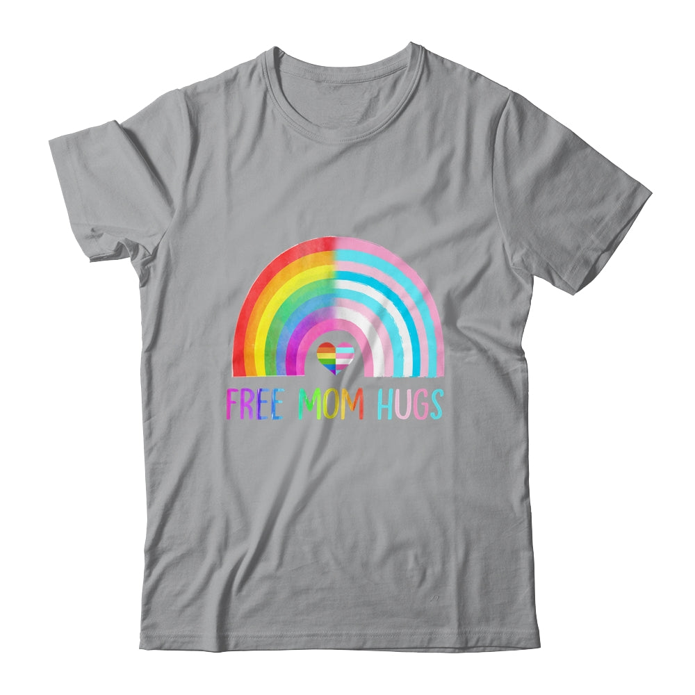 Free Mom Hugs Gay Pride LGBTQ LGBT Rainbow Mothers Day Shirt & Tank Top | siriusteestore