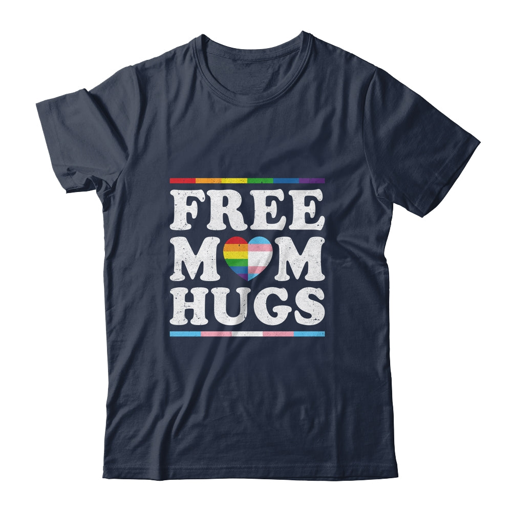 Free Mom Hugs Heart LGBTQ LGBT Pride Month Rainbow Shirt & Tank Top | siriusteestore