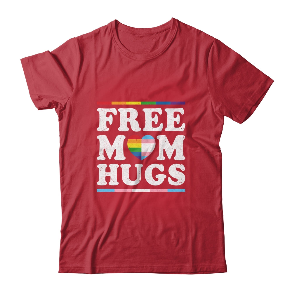 Free Mom Hugs Heart LGBTQ LGBT Pride Month Rainbow Shirt & Tank Top | siriusteestore