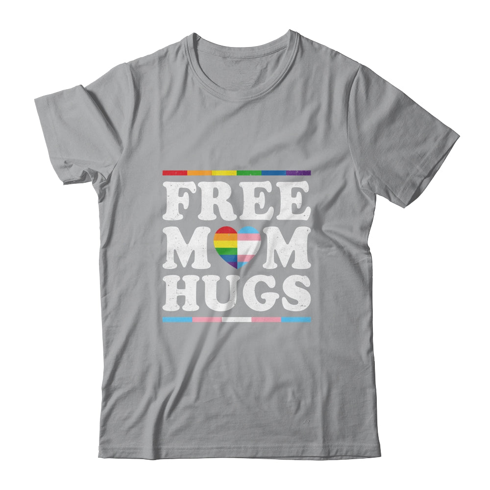 Free Mom Hugs Heart LGBTQ LGBT Pride Month Rainbow Shirt & Tank Top | siriusteestore