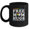 Free Mom Hugs Heart LGBTQ LGBT Pride Month Rainbow Mug | siriusteestore
