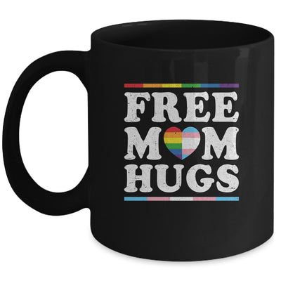 Free Mom Hugs Heart LGBTQ LGBT Pride Month Rainbow Mug | siriusteestore