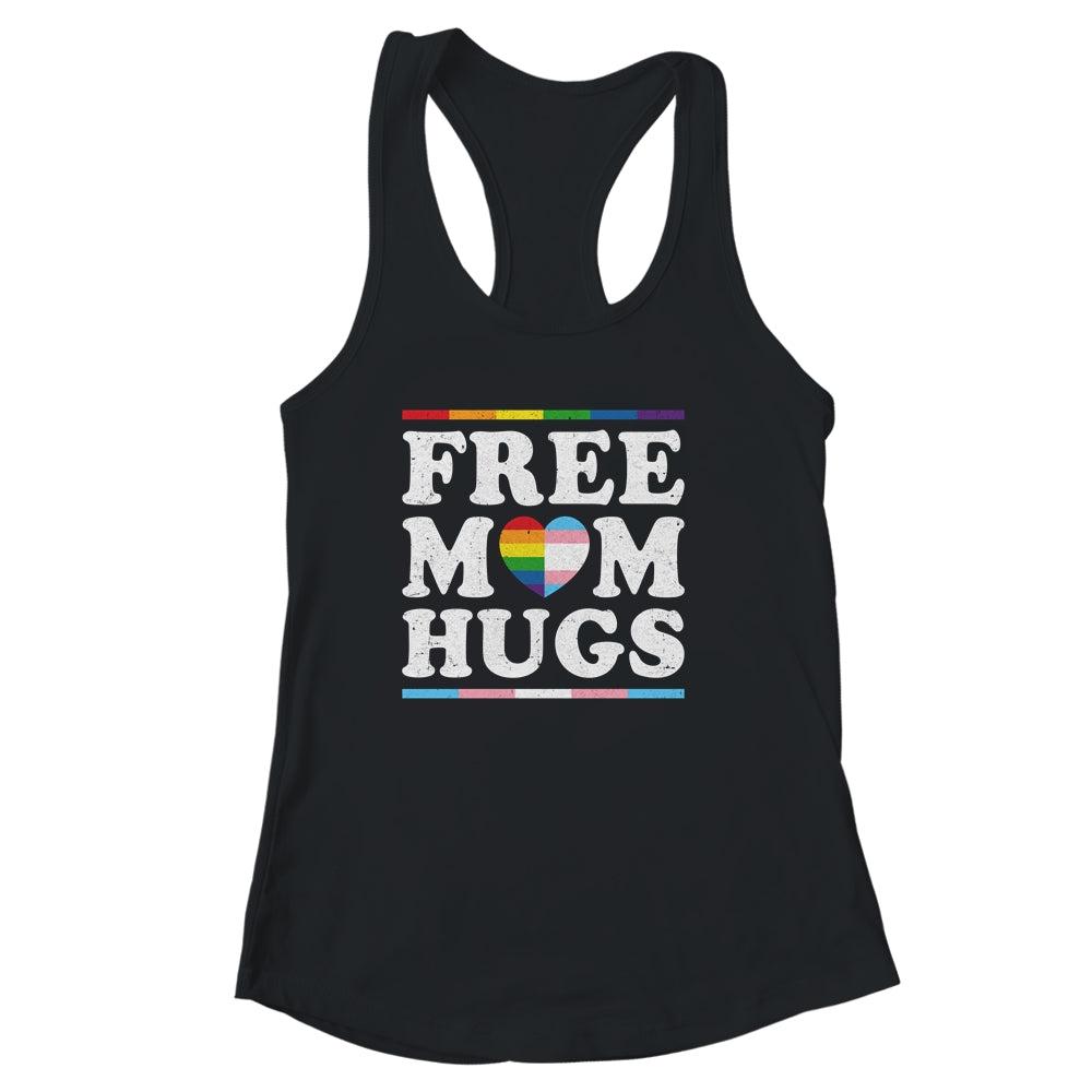 Free Mom Hugs Heart LGBTQ LGBT Pride Month Rainbow Shirt & Tank Top | siriusteestore