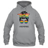 Free Mom Hugs Messy Bun LGBT Pride Rainbow Shirt & Tank Top | siriusteestore