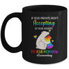 Free Mom Hugs Proud Bear Rainbow LGBT Gay Pride LGBTQ Mug | siriusteestore