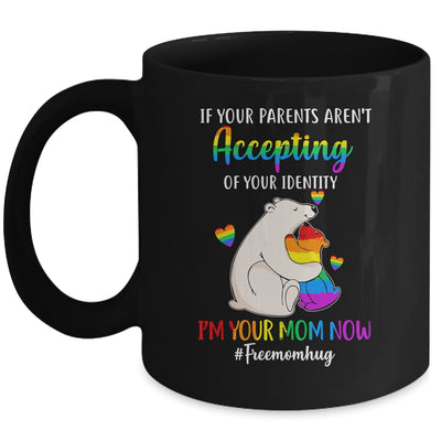 Free Mom Hugs Proud Bear Rainbow LGBT Gay Pride LGBTQ Mug | siriusteestore