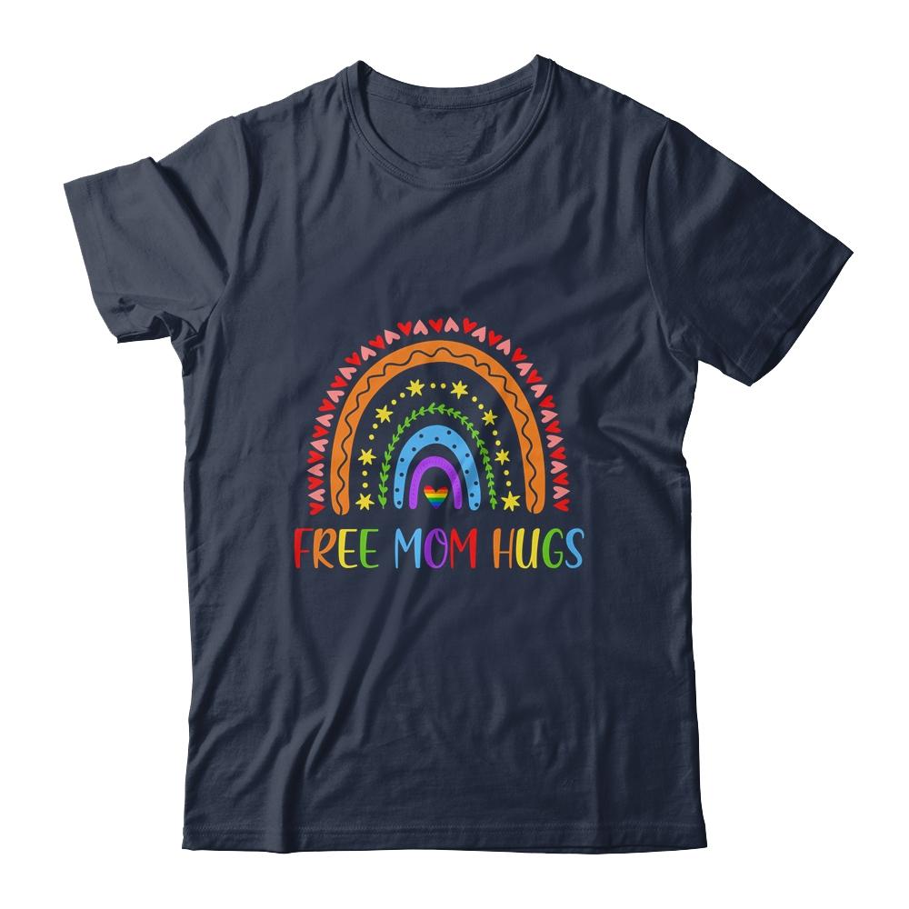 Free Mom Hugs Rainbow Heart Gay Pride LGBT T-Shirt & Tank Top | Siriustee.com.com