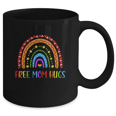Free Mom Hugs Rainbow Heart Gay Pride LGBT Mug | siriusteestore