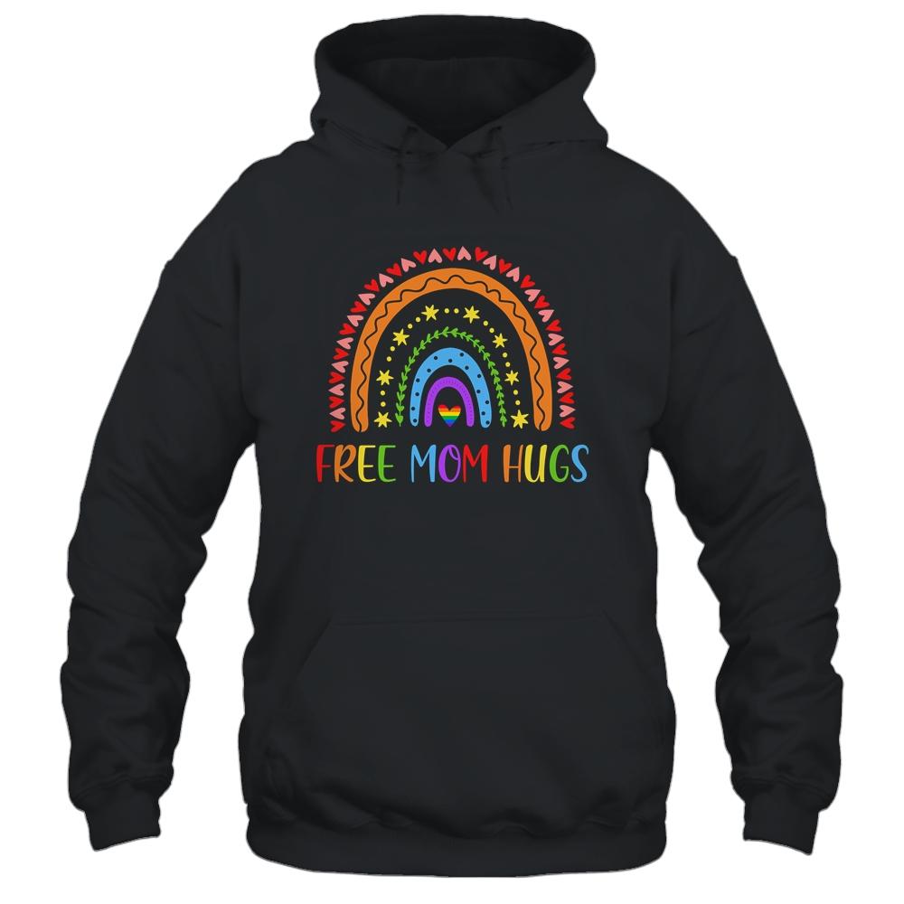 Free Mom Hugs Rainbow Heart Gay Pride LGBT T-Shirt & Tank Top | Siriustee.com.com
