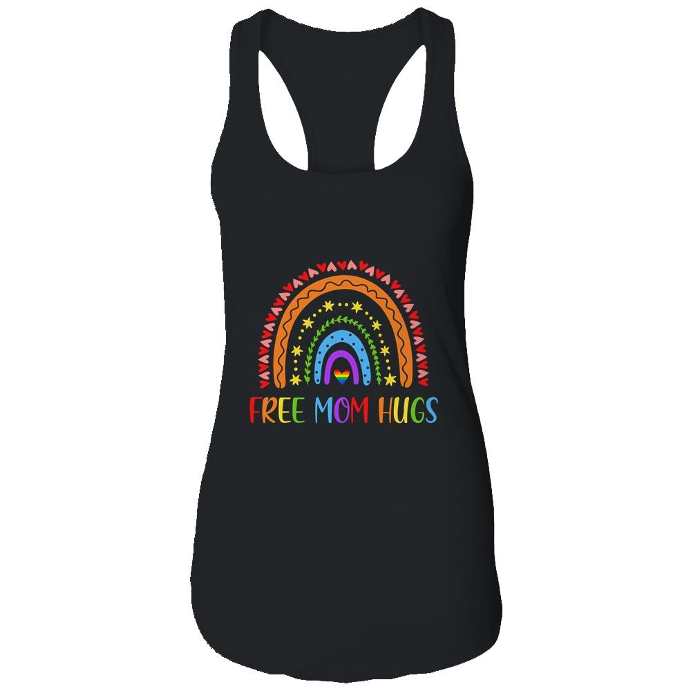 Free Mom Hugs Rainbow Heart Gay Pride LGBT T-Shirt & Tank Top | Siriustee.com.com
