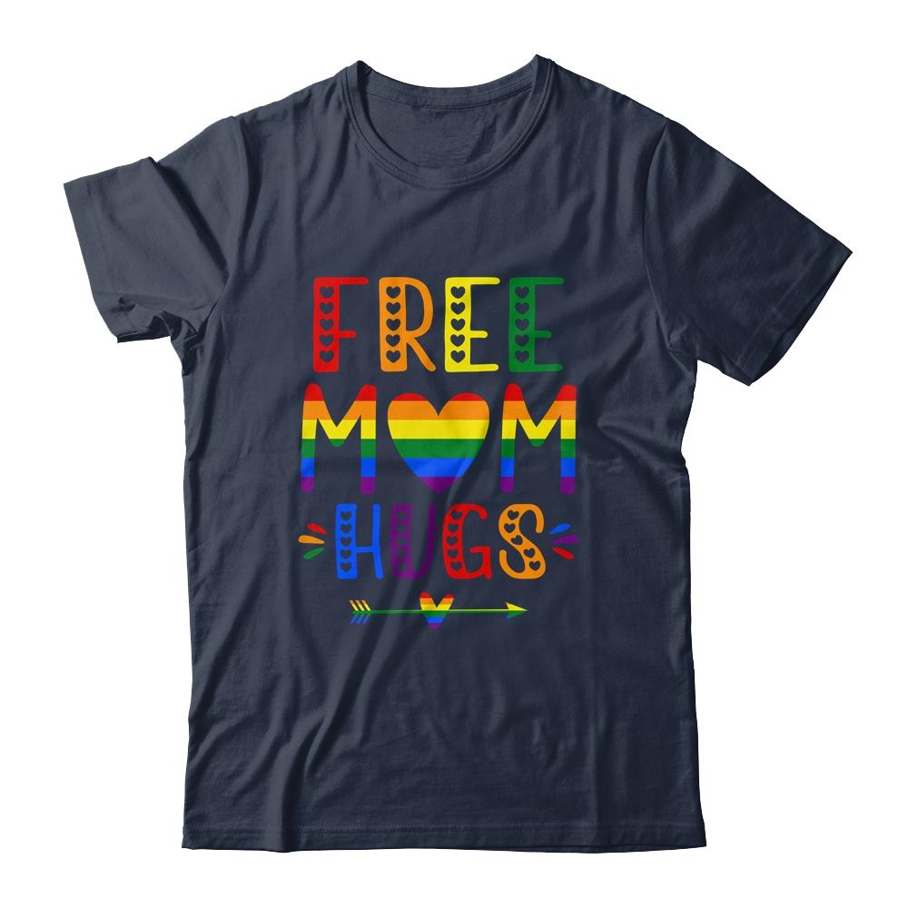 Free Mom Hugs Rainbow Heart LGBT Pride Month T-Shirt & Tank Top | Siriustee.com.com