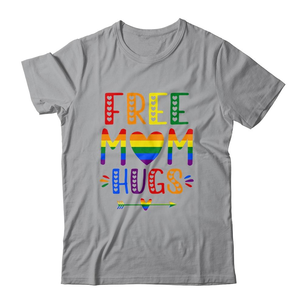 Free Mom Hugs Rainbow Heart LGBT Pride Month T-Shirt & Tank Top | Siriustee.com.com