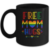 Free Mom Hugs Rainbow Heart LGBT Pride Month Mug | siriusteestore