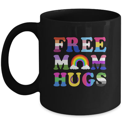 Free Mom Hugs Rainbow LGBT Lesbian Gay Pride Month Mug | siriusteestore