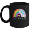 Free Uncle Hugs Gay Pride LGBTQ LGBT Rainbow Fathers Day Mug | siriusteestore