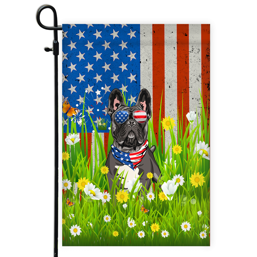 French Bull American USA Flag 4th of July Dog Lover On Independence Day | siriusteestore