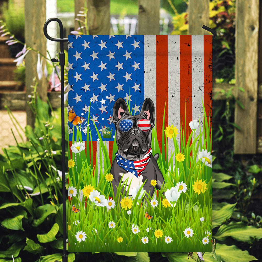 French Bull American USA Flag 4th of July Dog Lover On Independence Day | siriusteestore