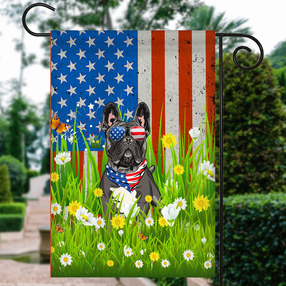 French Bull American USA Flag 4th of July Dog Lover On Independence Day | siriusteestore