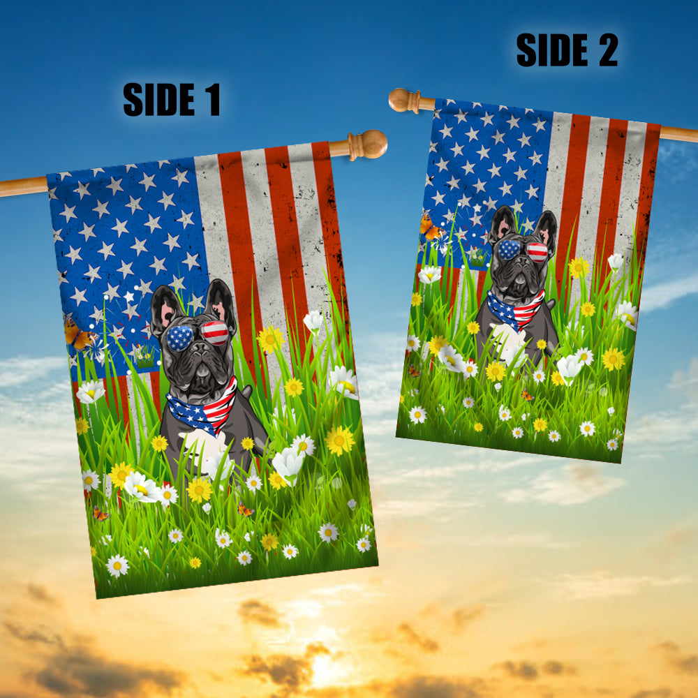 French Bull American USA Flag 4th of July Dog Lover On Independence Day | siriusteestore