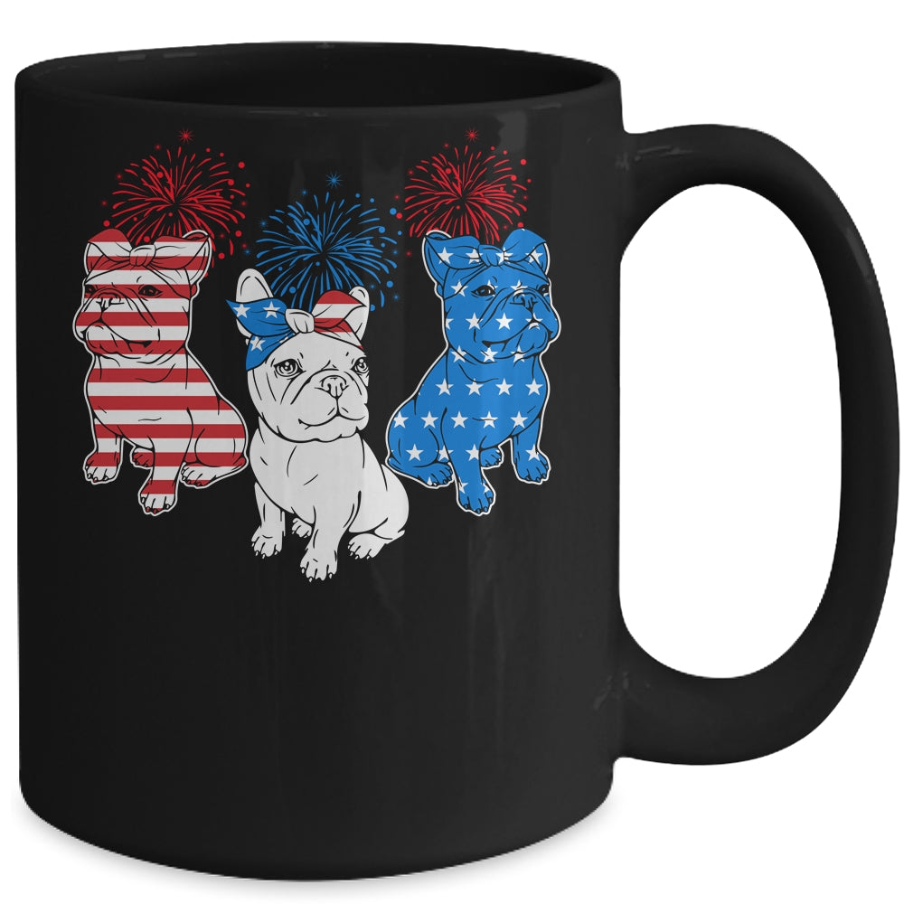 French Bulldog American Flag 4th Of July Independence Day Mug | siriusteestore