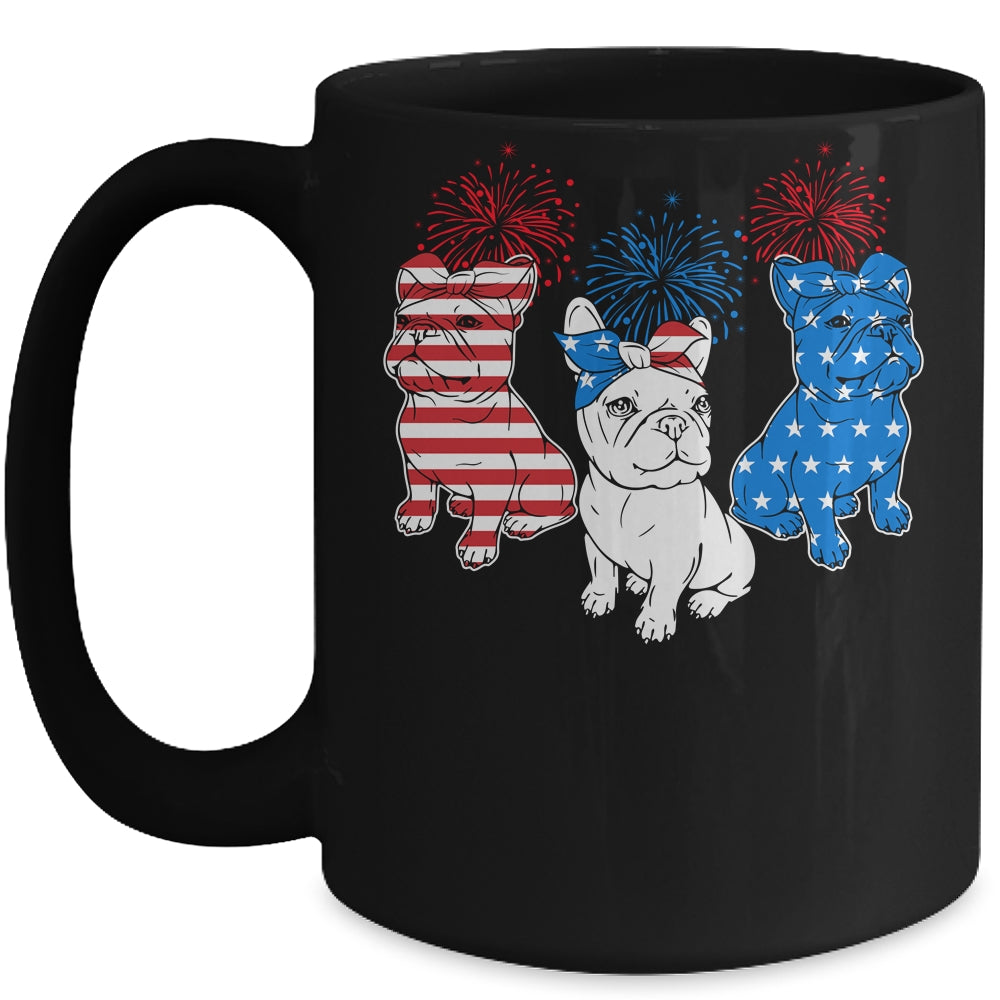 French Bulldog American Flag 4th Of July Independence Day Mug | siriusteestore