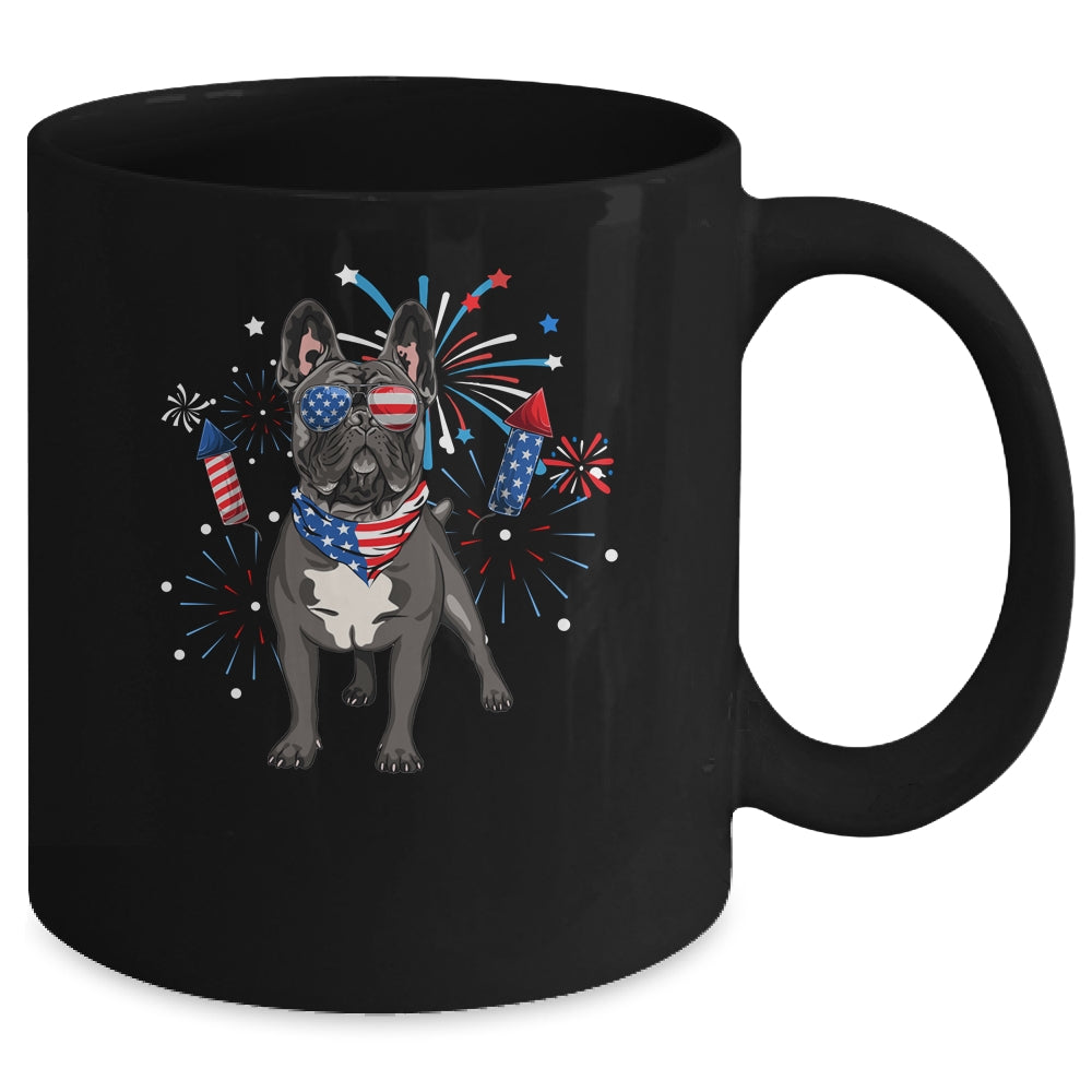 French Bulldog Dog American USA Flag 4th of July women Lover Mug | siriusteestore