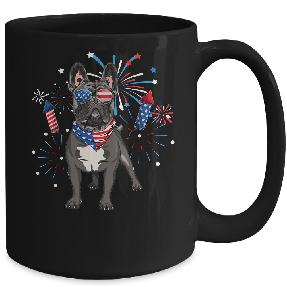 French Bulldog Dog American USA Flag 4th of July women Lover Mug | siriusteestore