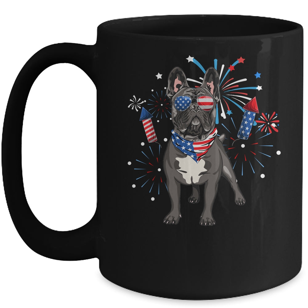 French Bulldog Dog American USA Flag 4th of July women Lover Mug | siriusteestore
