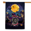 Frenchie Witch Halloween Flag Castle Background For Dog Lover Home | siriusteestore