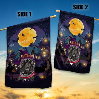 Frenchie Witch Halloween Flag Castle Background For Dog Lover Home | siriusteestore