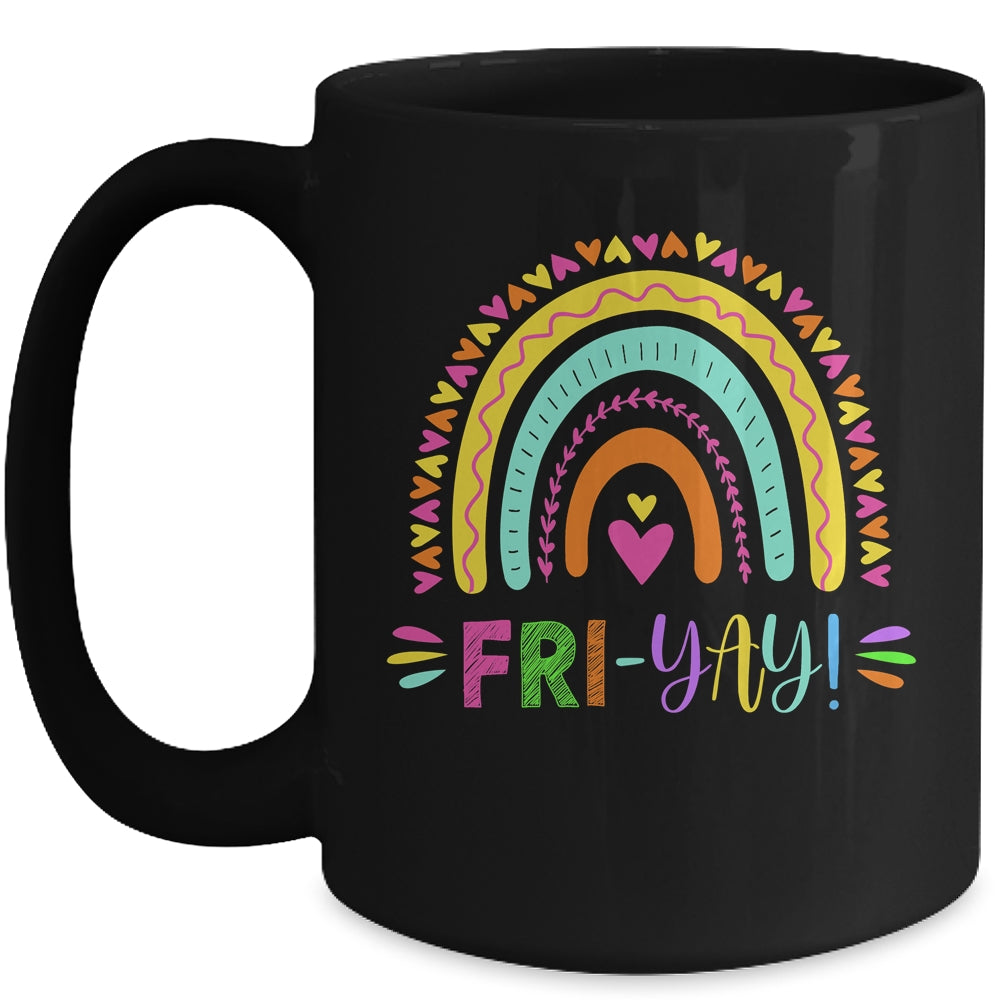 Fri-Yay Funny Teacher Weekend Back To School Mug | siriusteestore