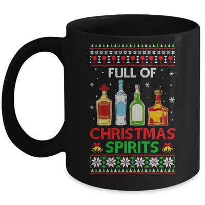 Full Of Christmas Spirits Funny Drinking Ugly Xmas Sweater Mug | siriusteestore