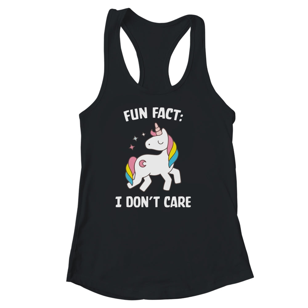 Fun Fact I Dont Care Funny Unicorn Saying Shirt & Tank Top | siriusteestore