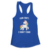 Fun Fact I Dont Care Funny Unicorn Saying Shirt & Tank Top | siriusteestore