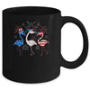 Funny 4th Of July Flamingo American Flag USA Independence Mug | siriusteestore