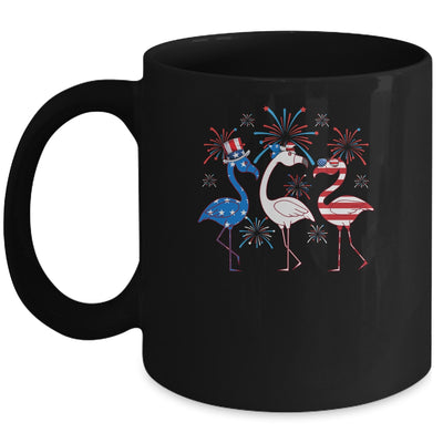 Funny 4th Of July Flamingo American Flag USA Independence Mug | siriusteestore