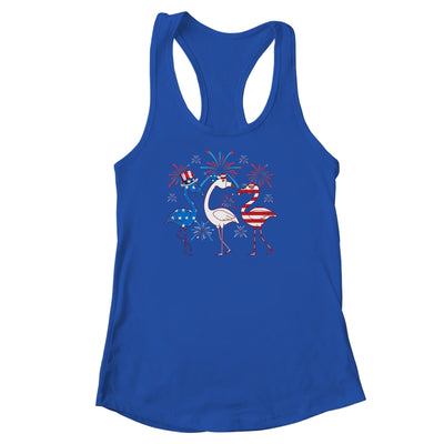 Funny 4th Of July Flamingo American Flag USA Independence Shirt & Tank Top | siriusteestore