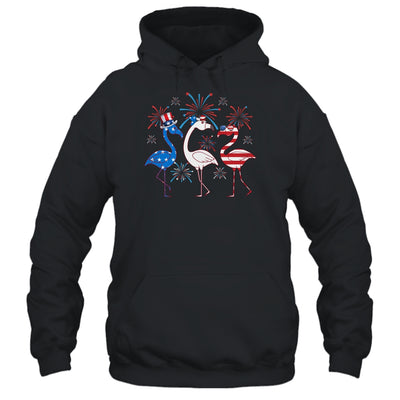 Funny 4th Of July Flamingo American Flag USA Independence Shirt & Tank Top | siriusteestore
