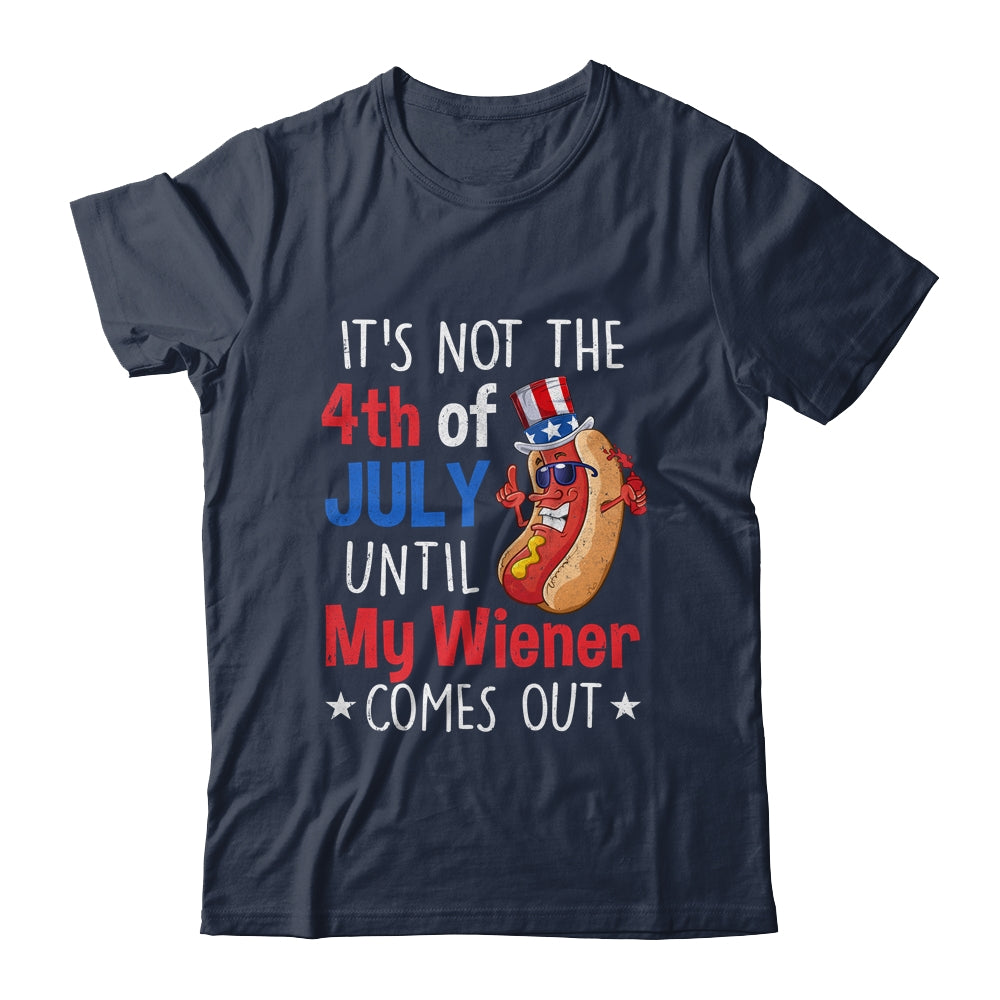 Funny 4th Of July Hot Dog Wiener Comes Out Humor Shirt & Tank Top | siriusteestore