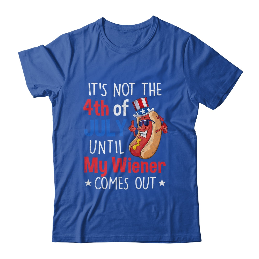 Funny 4th Of July Hot Dog Wiener Comes Out Humor Shirt & Tank Top | siriusteestore