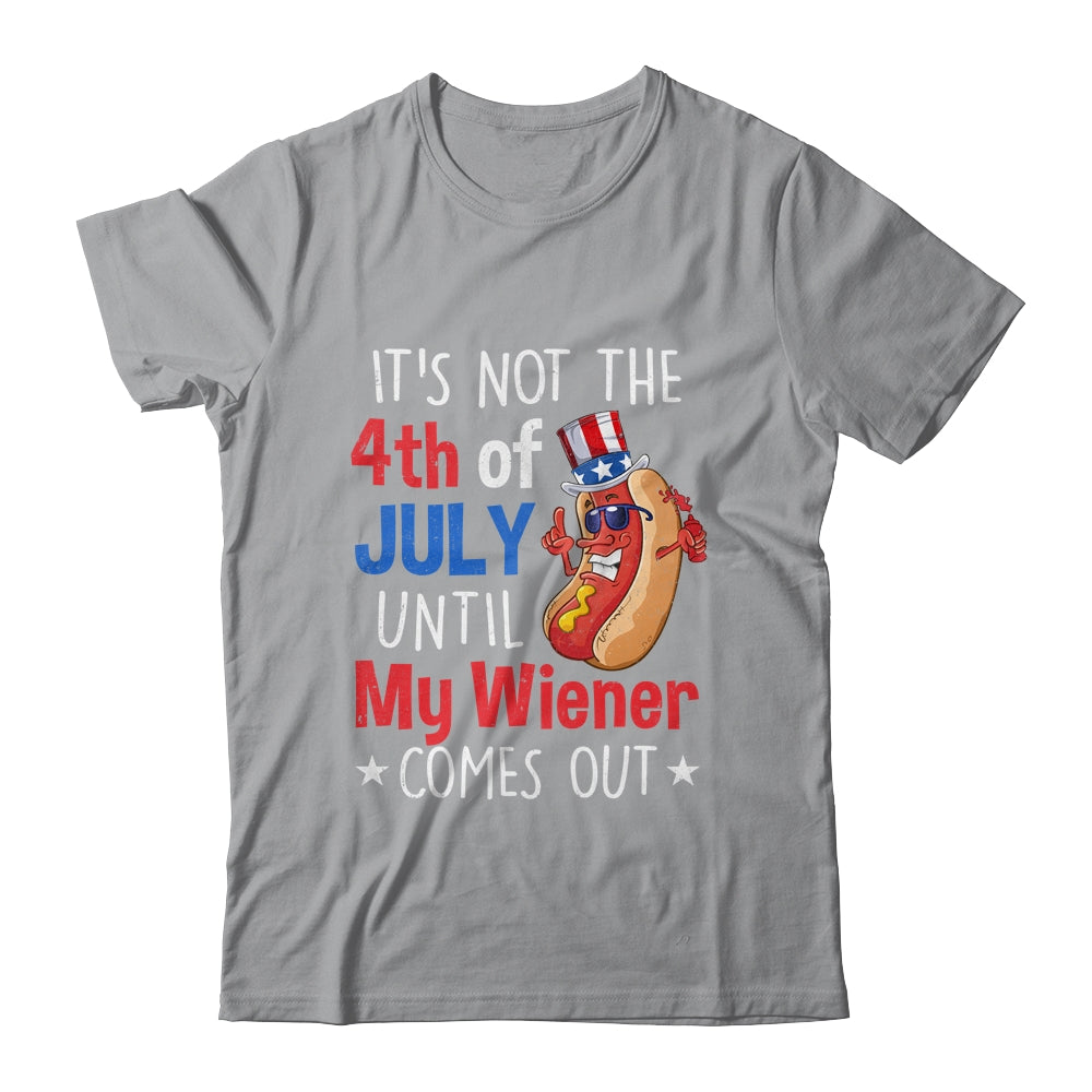 Funny 4th Of July Hot Dog Wiener Comes Out Humor Shirt & Tank Top | siriusteestore