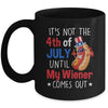Funny 4th Of July Hot Dog Wiener Comes Out Humor Mug | siriusteestore