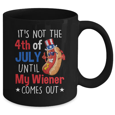 Funny 4th Of July Hot Dog Wiener Comes Out Humor Mug | siriusteestore