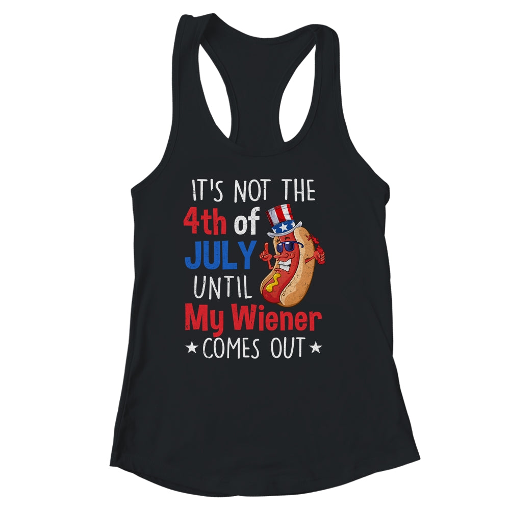 Funny 4th Of July Hot Dog Wiener Comes Out Humor Shirt & Tank Top | siriusteestore