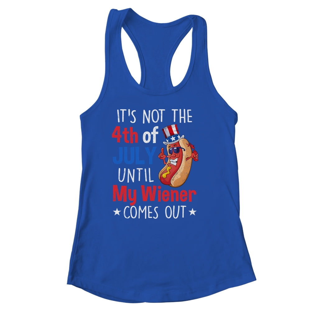 Funny 4th Of July Hot Dog Wiener Comes Out Humor Shirt & Tank Top | siriusteestore