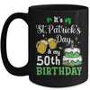 Funny 50th Birthday St Patricks Day Party For Men Women Mug | siriusteestore