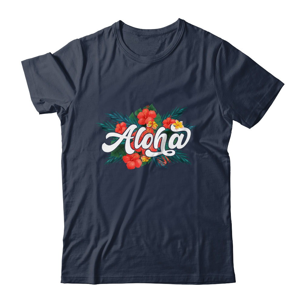 Funny Aloha Flowers Hawaiian Funny Hawaii Beach Luau Party Shirt & Tank Top | siriusteestore