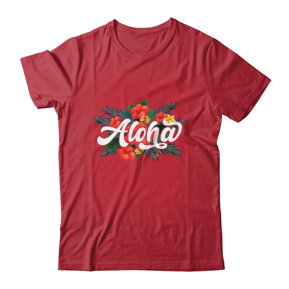 Funny Aloha Flowers Hawaiian Funny Hawaii Beach Luau Party Shirt & Tank Top | siriusteestore