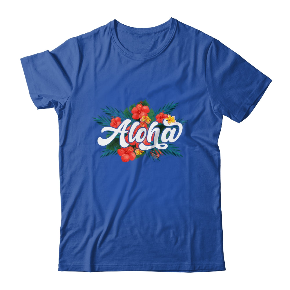 Funny Aloha Flowers Hawaiian Funny Hawaii Beach Luau Party Shirt & Tank Top | siriusteestore